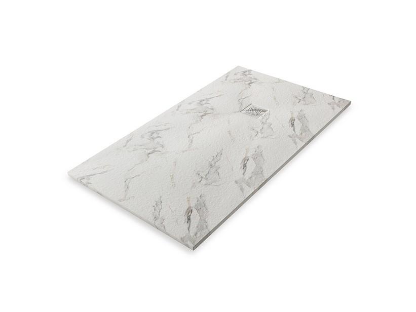 Receveur de douche Kaspa 160x90 effet marbre blanc | IperCeramica