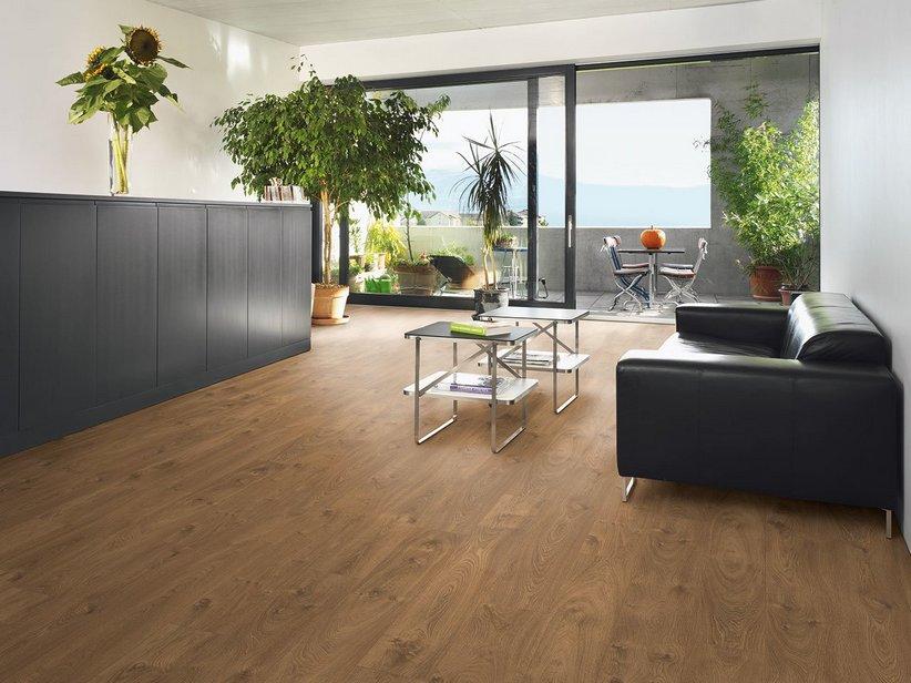 Sol stratifié Synchrome Verbier Cognac bois naturel Ac4 | IperCeramica