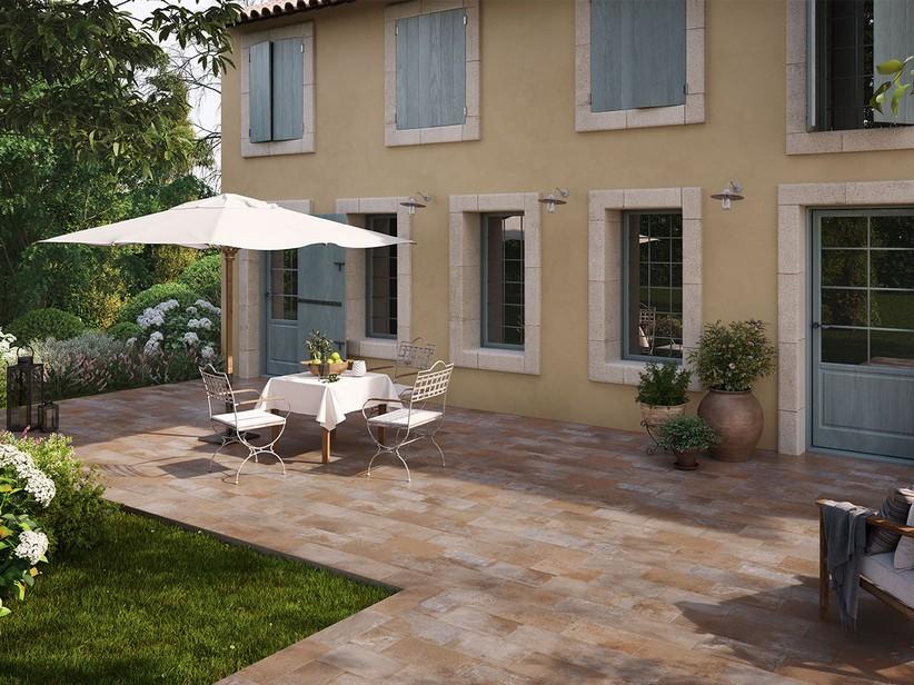 Carrelage extérieur Landscape Rosato 20,3x40,6 grès cérame effet terre cuite rose | IperCeramica