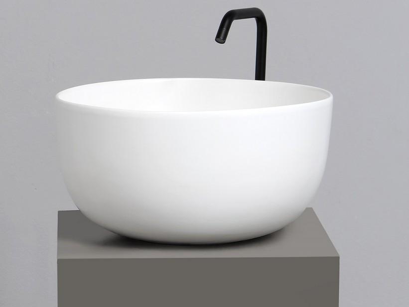 Vasque à poser Dome Ø44 H27 en céramique blanc mat | IperCeramica