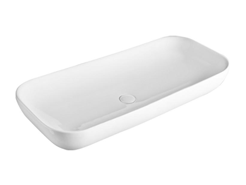 Lavabo à poser Ciotola 70x46 en céramique blanc brillant | IperCeramica