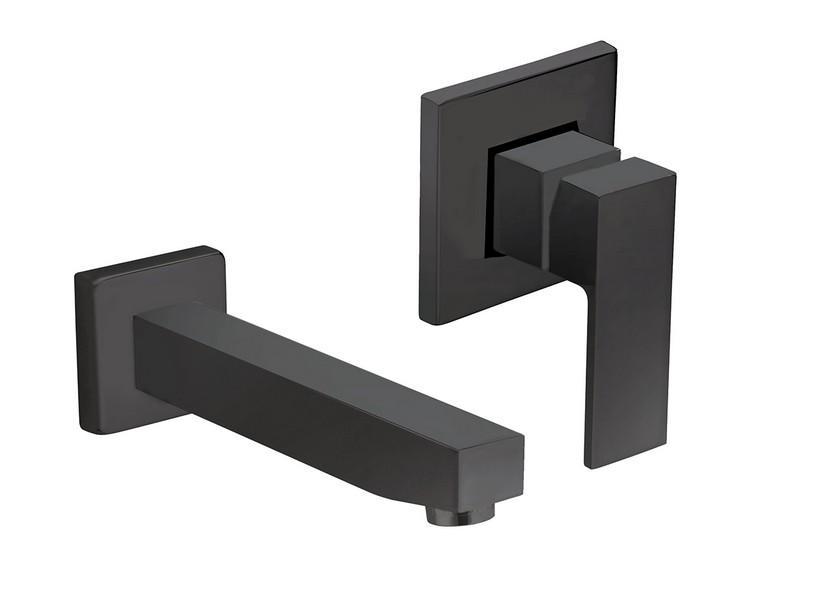 Mitigeur mural monocommande de lavabo Kyra noir mat | IperCeramica