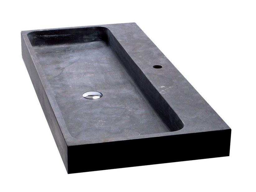 Lavabo Purestone Recife 100x49 cm h10 pierre naturelle noire | IperCeramica