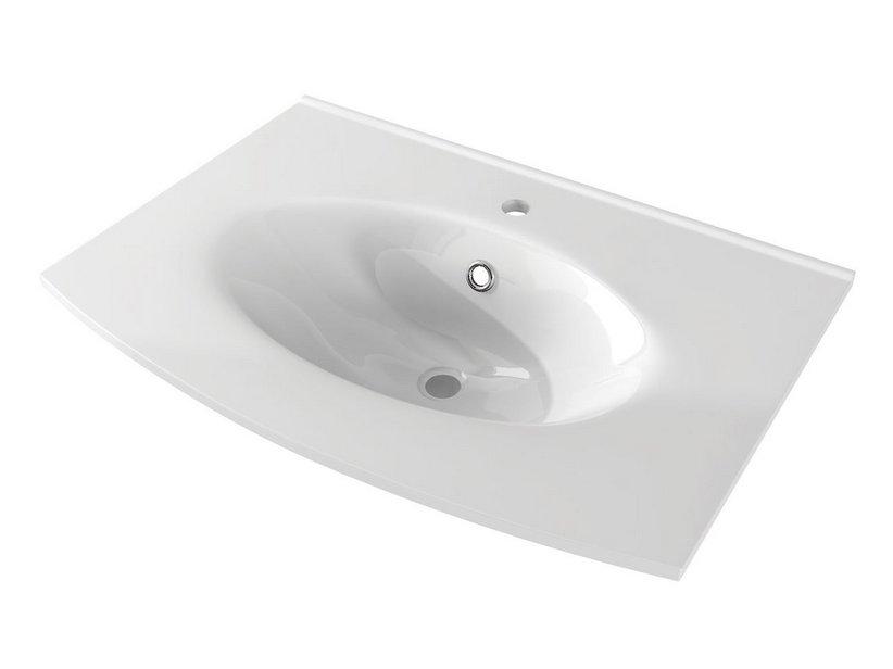Plan vasque à encastrer Linda Unitop 100x55 Londra en céramique blanc brillant | IperCeramica