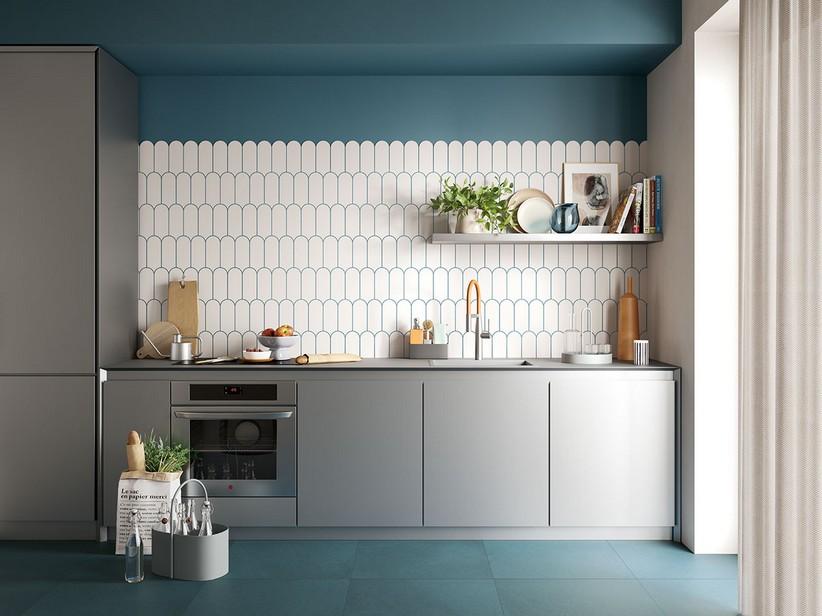 Carrelage mural Lollipop Milk 8x21,5 cm queue de paon blanc | IperCeramica