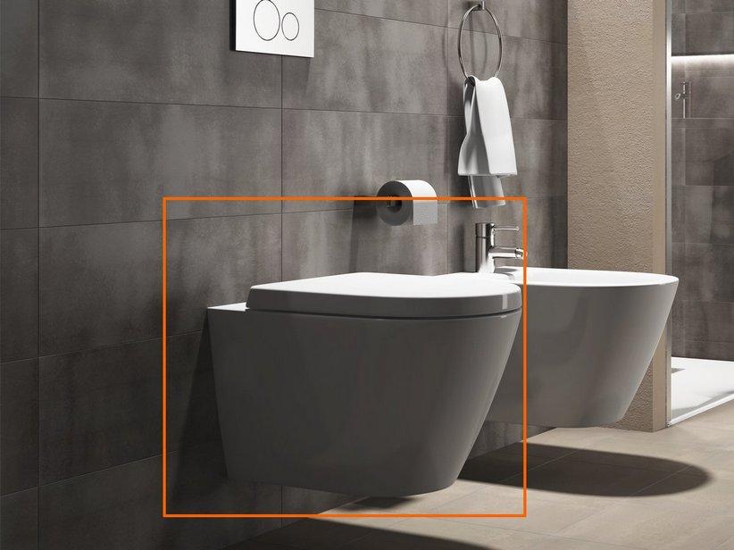 WC suspendu Londra sans bride blanc brillant | IperCeramica