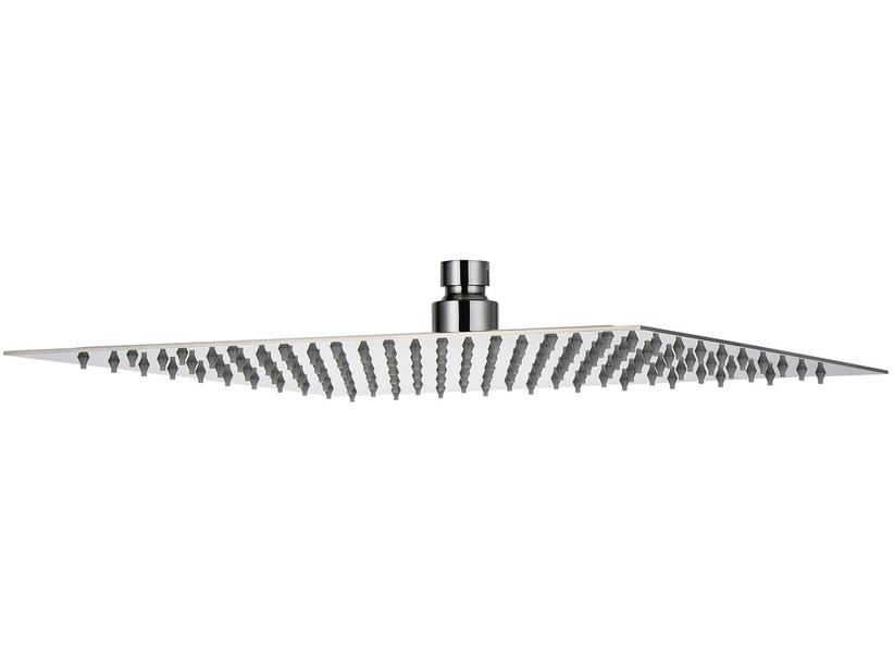 Pomme haute de douche Low 30x30 acier inox carrée Slim | IperCeramica