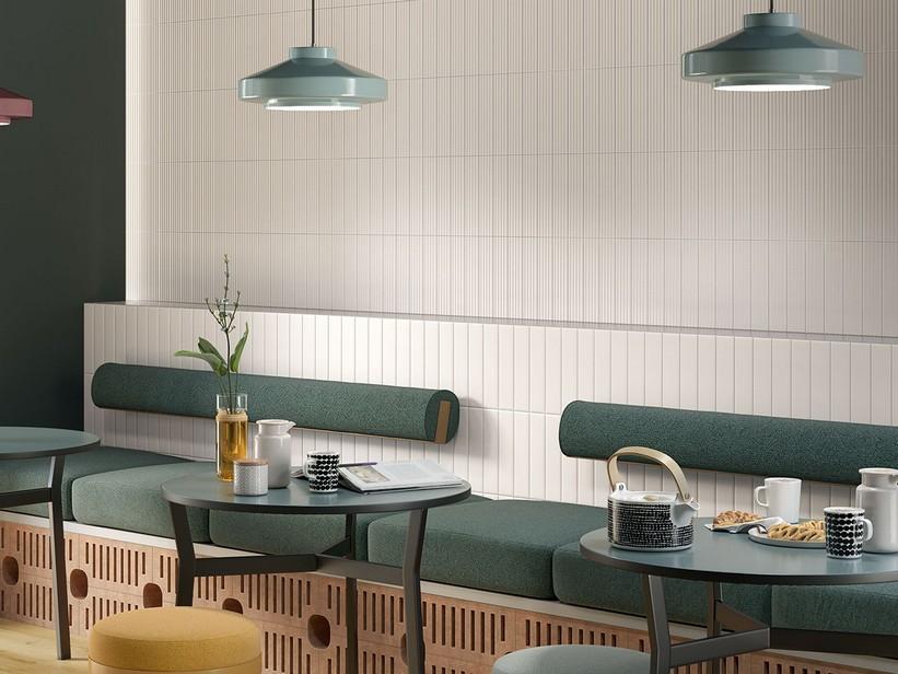 Carrelage mural Mahjong Milk 3D Matt 6x24,6 blanc mat | IperCeramica