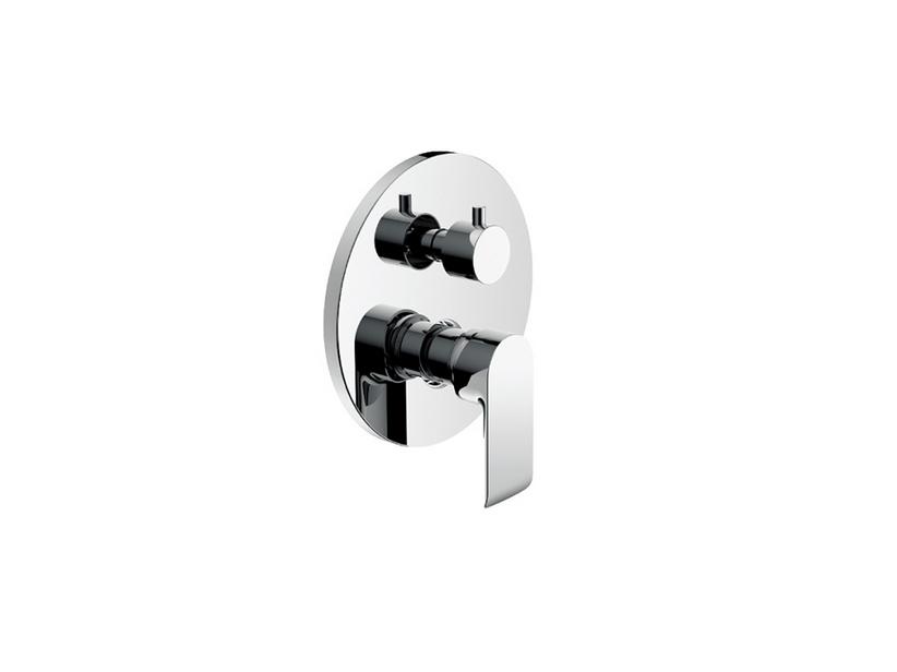 Mitigeur monocommande douche à encastrer avec inverseur 2 voies Mel rond chrome | IperCeramica