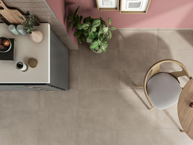 Carrelage Metropolitan Mud 30x60 grès cérame effet béton taupe | IperCeramica