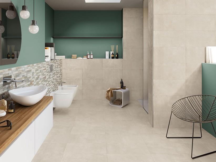 Carrelage Metropolitan Sand 30x60 grès cérame effet béton ivoire | IperCeramica