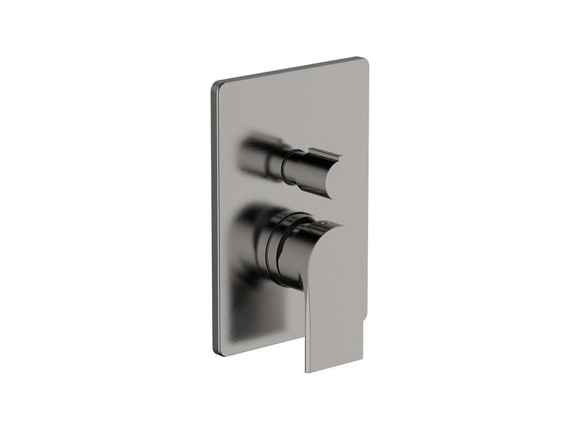 Mitigeur de douche encastré Miami avec inverseur nickel brossé | IperCeramica