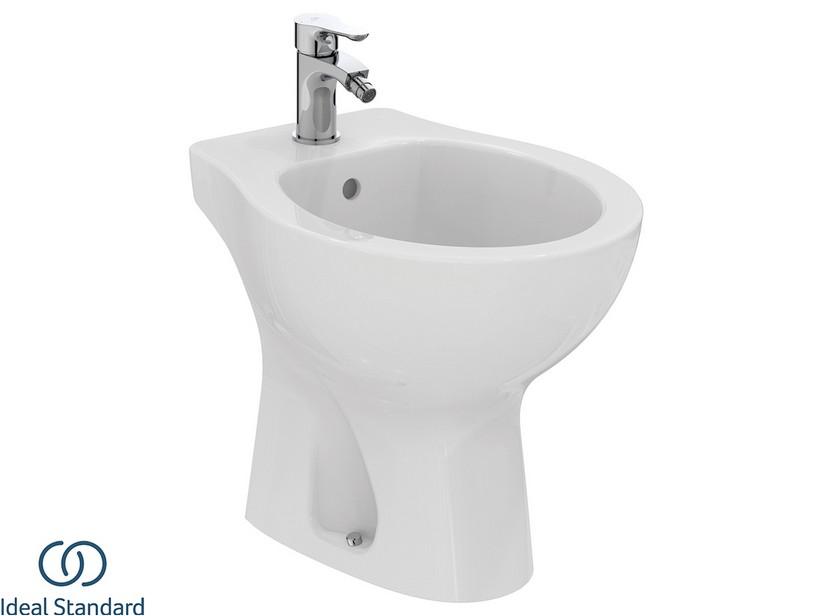 Bidet à poser non adossé au mur Ideal Standard® Quartz-Eurovit blanc brillant | IperCeramica