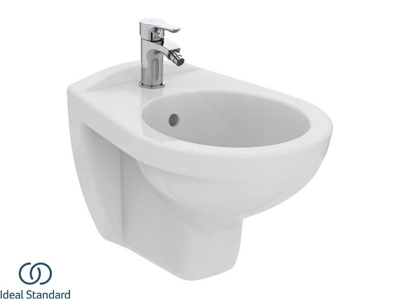 Bidet suspendu Ideal Standard® Quartz-Eurovit blanc brillant | IperCeramica