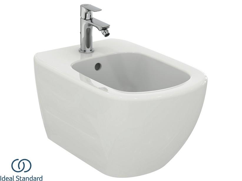 Bidet suspendu Ideal Standard® Tesi blanc soie mat | IperCeramica