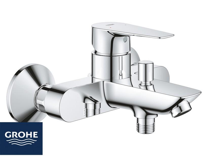 Mitigeur de baignoire mural Grohe® Start Edge monocommande chrome | IperCeramica