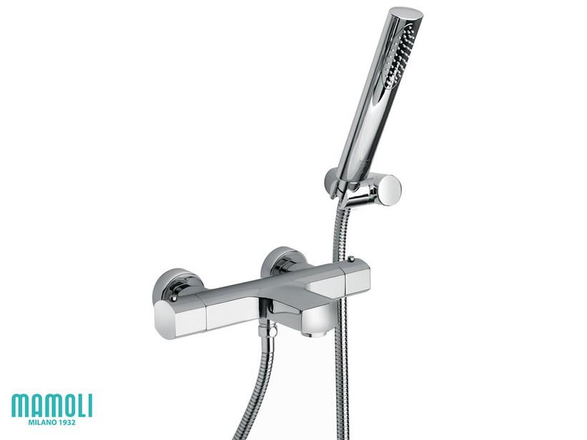Mitigeur monocommande thermostatique baignoire Martina avec combiné douche chrome | IperCeramica