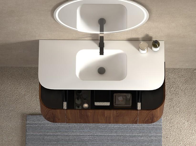 Lavabo Unitop Tide 120x50xH1,2 cm en Solid Surface blanc mat | IperCeramica