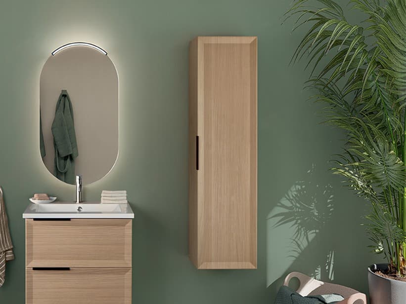 Colonne de salle de bains Modula 36x25xH138 chêne clair | IperCeramica