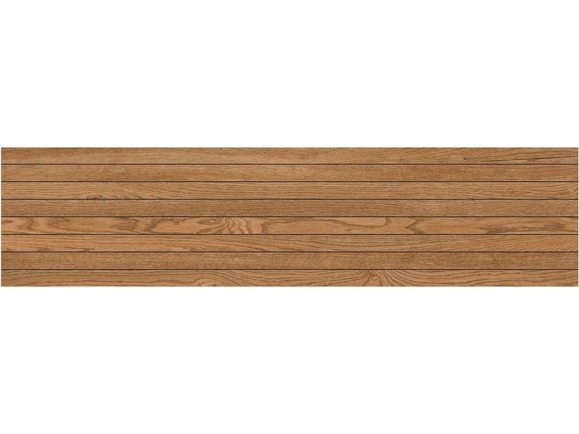 Mosaïque Essenza Marrone Stick 20x120 grès cérame effet chêne marron | IperCeramica