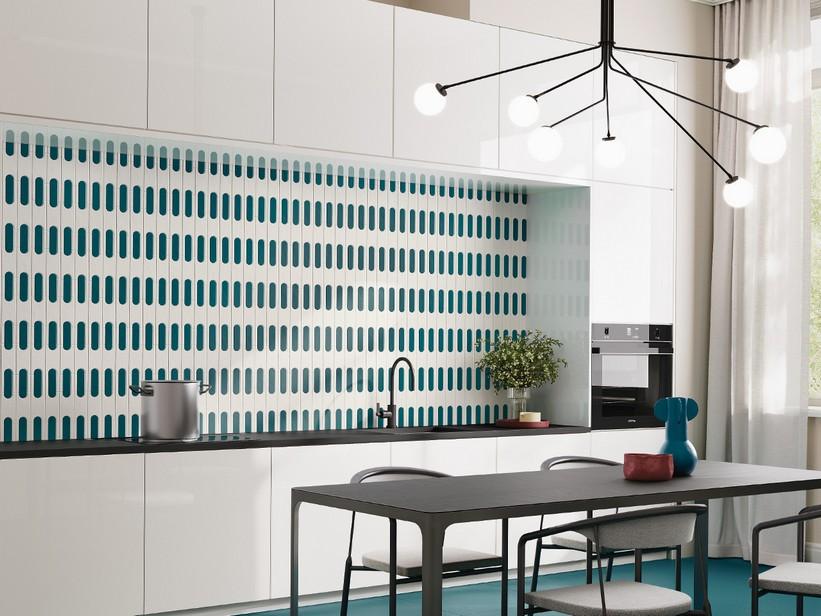 Mosaïque Mykonos Archi Mix Ottanio 33,4x22 grès cérame effet résine colorée | IperCeramica