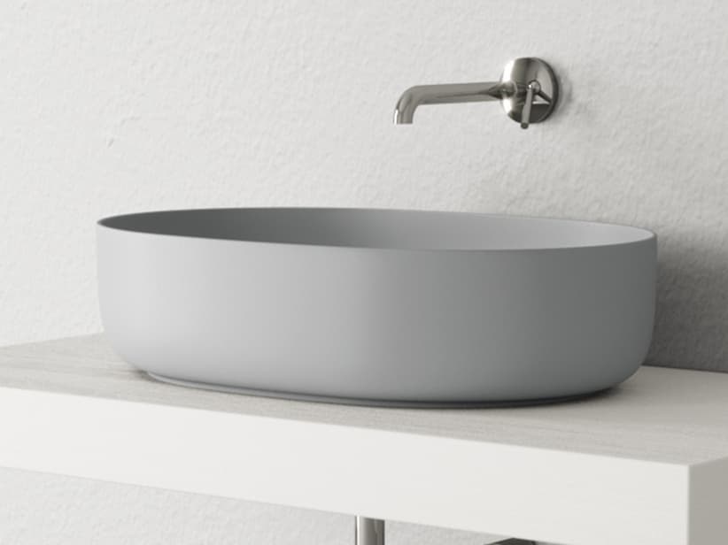 Lavabo à poser Nolita 60x40 gris mat | IperCeramica