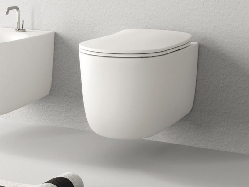 WC suspendu sans bride Nolita blanc mat | IperCeramica