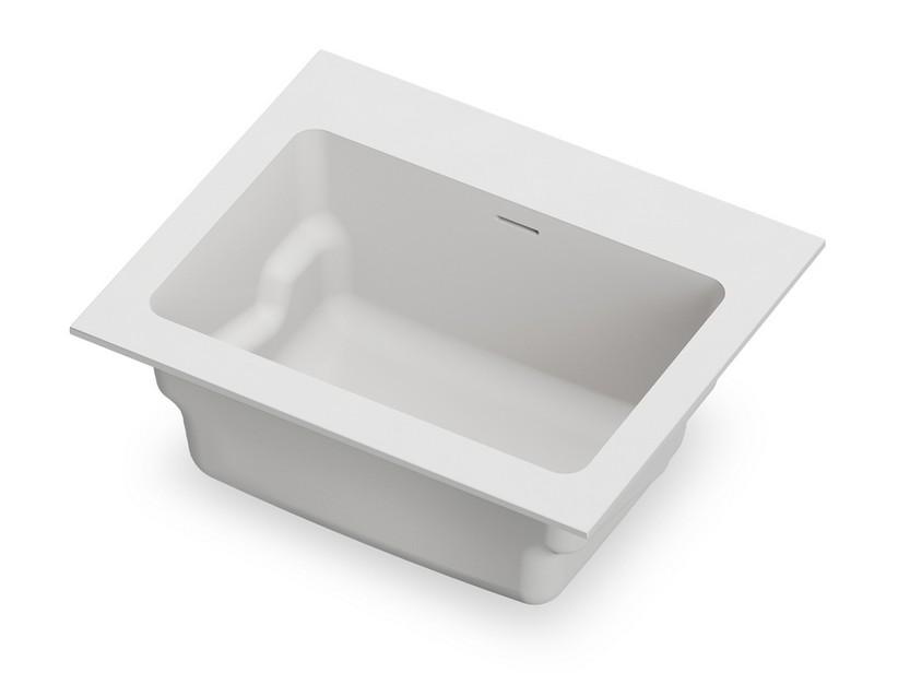Lavabo lavoir Okry 60x50 cm blanc mat | IperCeramica