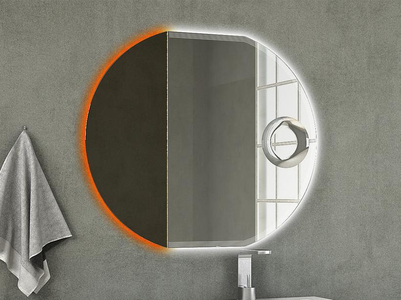 Miroir de salle de bains Olas LED RGB avec loupe 90x80 cm | IperCeramica