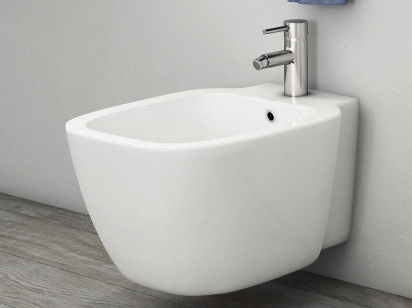 Bidet suspendu Oslo blanc brillant | IperCeramica