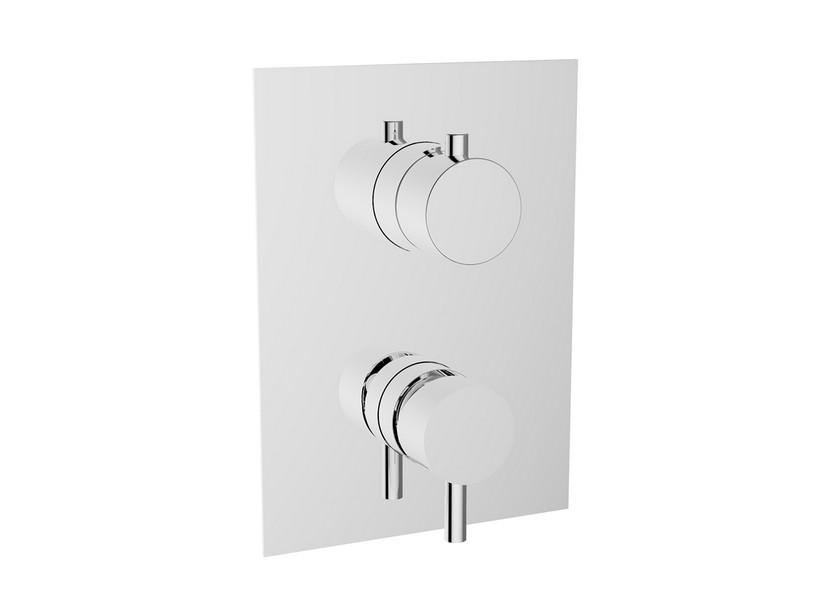 Mitigeur monocommande douche à encastrer avec inverseur 2-5 voies Ottmel rond chrome | IperCeramica