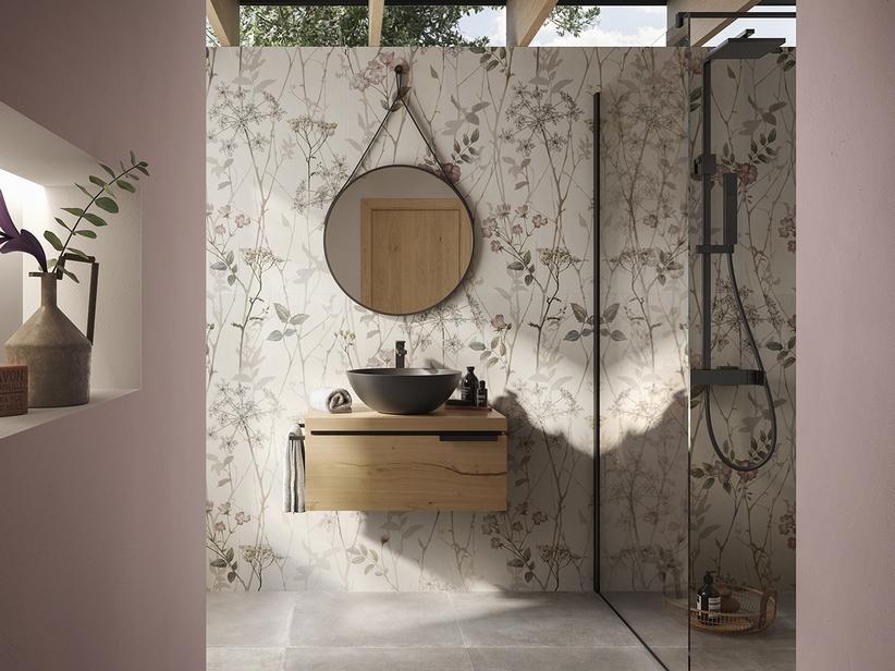Meuble de salle de bain OXYGEN 70 cm 1 tiroir et plan 4,5 chêne nœuds | IperCeramica