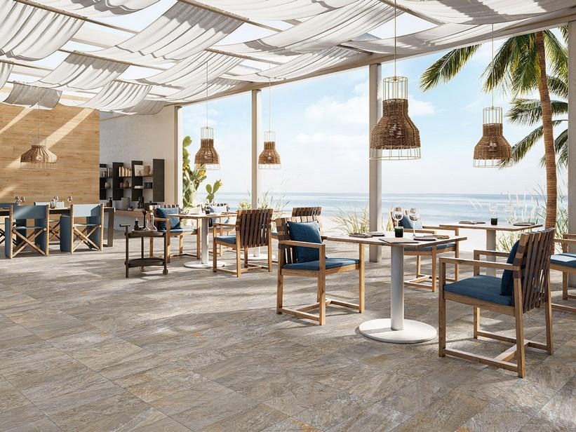 Carrelage extérieur Outback Grey 20,5X41,5 grès cérame effet pierre gris | IperCeramica