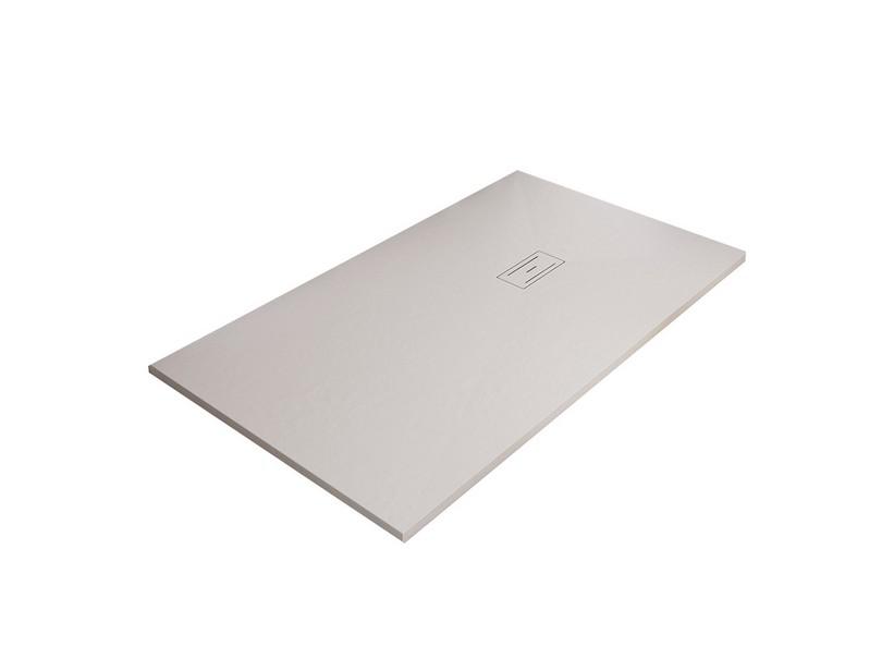 Receveur de douche Tik 70x90 cm résine effet pierre blanc | IperCeramica