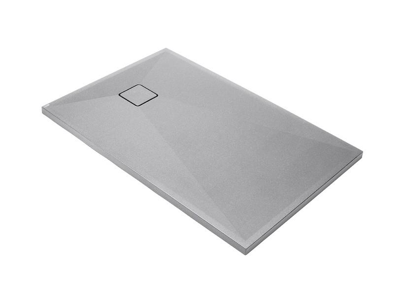 Receveur de douche Correo 100x80 cm résine-granit gris clair | IperCeramica