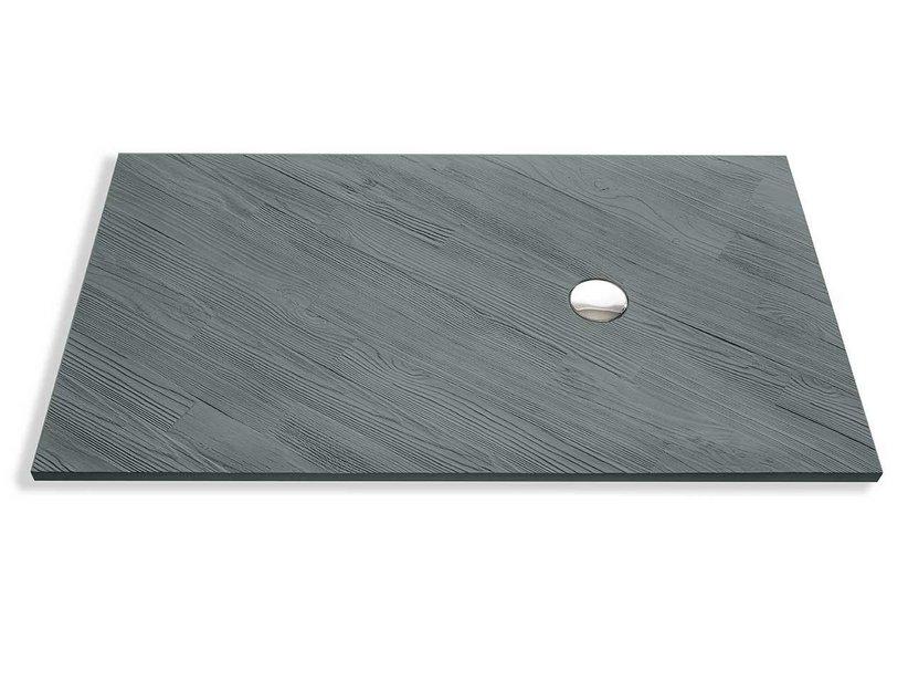 Receveur de douche Madera 80x100 h3 pierre reconstituée anthracite | IperCeramica