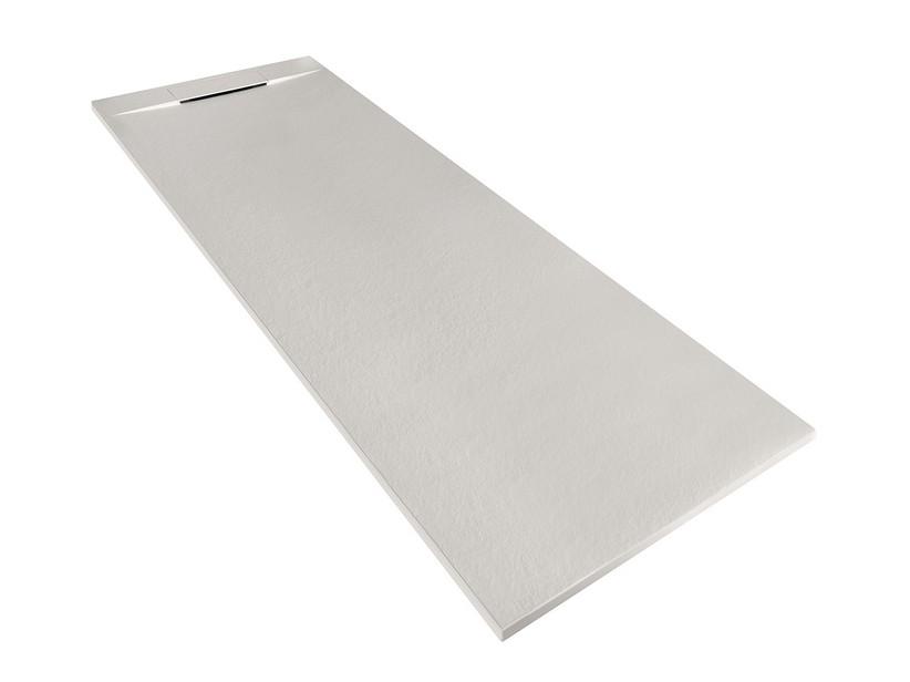Receveur de douche Matic 70x200 en résine effet pierre bouchardée gris | IperCeramica