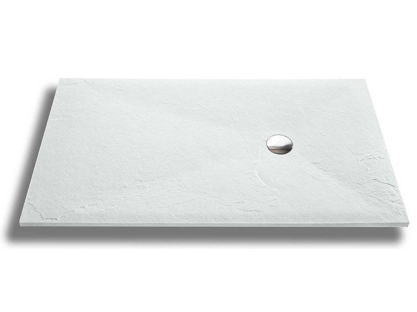 Receveur de douche Slate 70x90 h3 pierre reconstituée blanc | IperCeramica