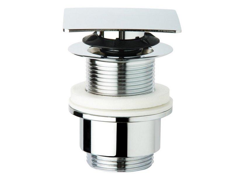 Bonde de lavabo click clack carrée h90mm sans trop-plein chrome | IperCeramica