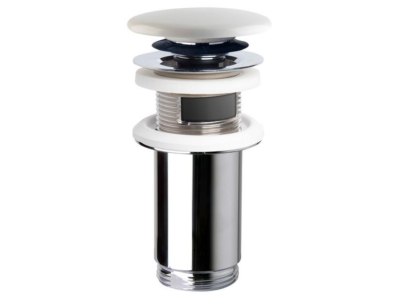 Bonde de lavabo clic-clac Forever H90 mm avec bouchon en céramique blanc mat | IperCeramica