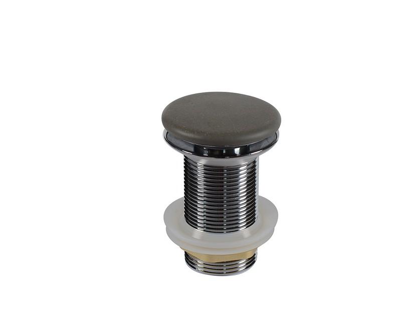 Bonde de lavabo Clic-Clac Cement sans trop-plein en résine et ciment finition gris naturel | IperCeramica