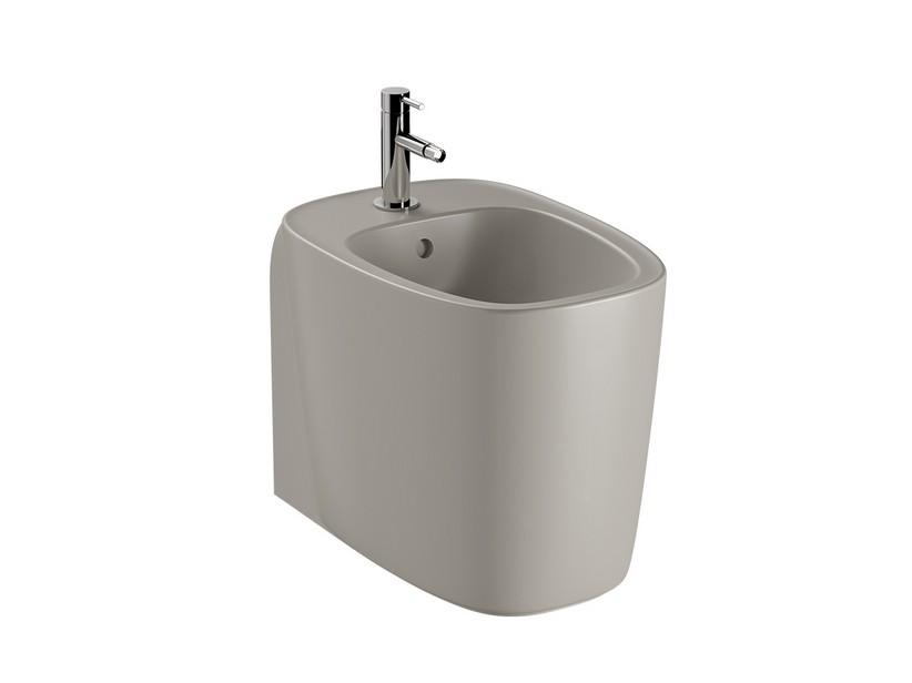 Bidet à poser Plural 55 cm adossé au mur beige mat - 2ème choix | IperCeramica