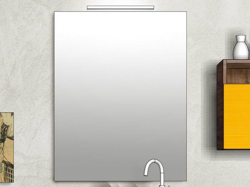 Miroir de salle de bains brillant avec cadre PVC 70x100 | IperCeramica