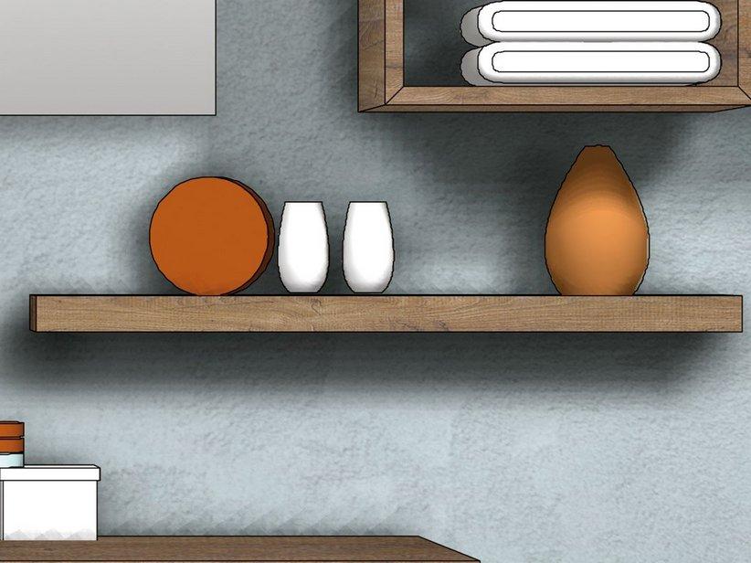 Etagère salle de bains Qubo 70x12xh3,5 cm Sherwood | IperCeramica