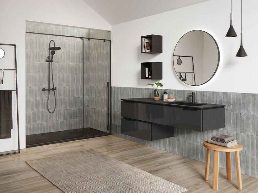 Carrelage Raku Grigio Ferro 6X25 grès cérame effet zellige gris - Second choix | IperCeramica