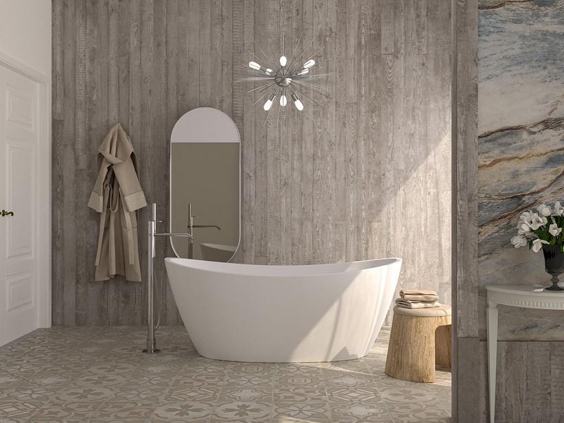Baignoire îlot Rodi 170x80 acrylique blanc brillant | IperCeramica