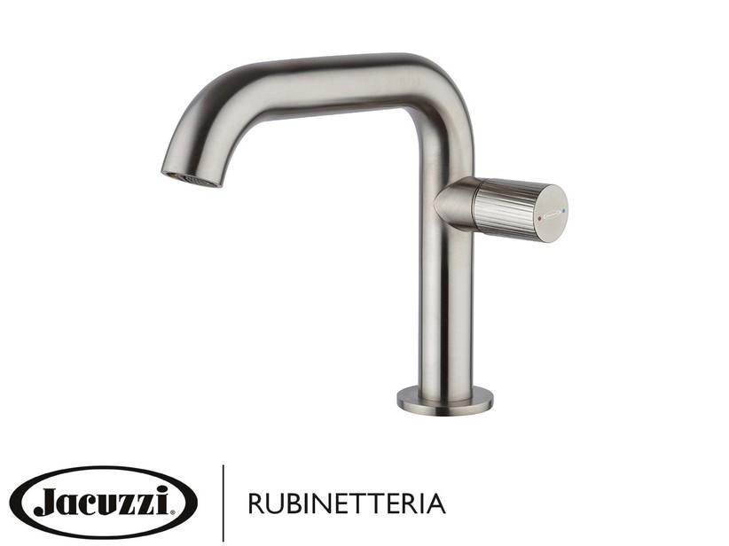 Mitigeur de lavabo Jacuzzi® Giulia en acier inox avec bonde inox brossé | IperCeramica