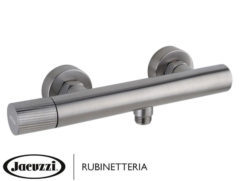 Mitigeur externe douche Jacuzzi® Giulia en acier inox finition inox brossé | IperCeramica