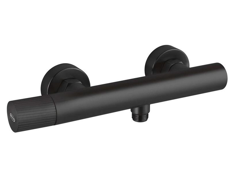 Mitigeur externe douche Jacuzzi Giulia en acier inox noir mat | IperCeramica