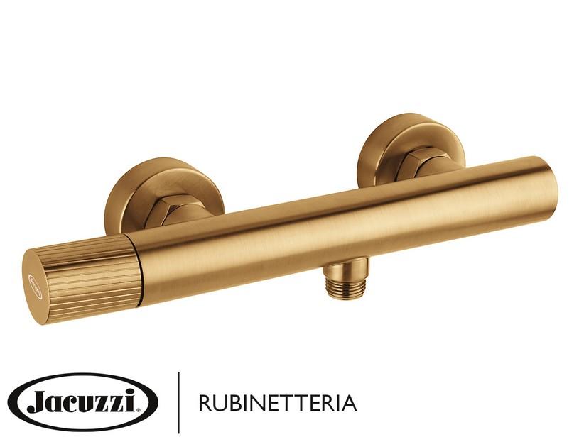 Mitigeur externe douche Jacuzzi® Giulia en acier inox laiton brossé | IperCeramica